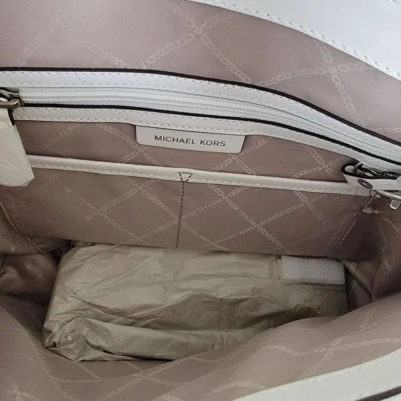 Michael Kors Jet Set East West Top Zip Signature Logo Tote Bag - Picture 9 of 11